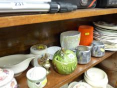 Parcel of pottery plates, lustre vase, commemorative pottery, lemon squeezer etc