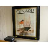 Framed Cunard print