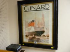 Framed Cunard print