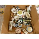 Box of mainly pottery ornamental ware