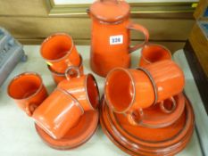 Irish stoneware pottery coffee set