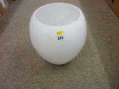 Large modern globular milk glass type vase