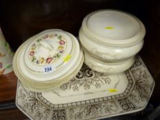 Parcel of mixed dinnerware and a coffee pot (damaged lid)