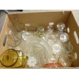 Box of vintage glassware