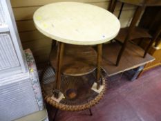 Two circular occasional tables