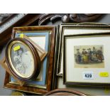 Quantity of framed vintage Welsh Lady prints along with a selection of portrait frames etc