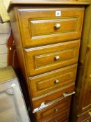Pair of three drawer bedside chests and matching headboards
