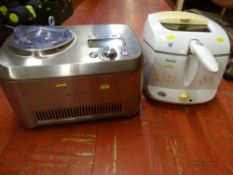 Phillips deep fat fryer and a Breville ice cream maker E/T