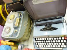 Grundig TK20 reel to reel tape recorder and a portable Brother Deluxe cased typewriter in