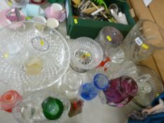 Mixed selection of cut and other glassware