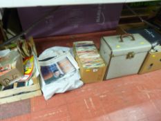 Large quantity of 45rpm records and a case of 78rpm records