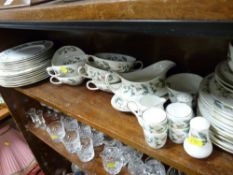 Good parcel of Crown Staffs floral china breakfast and dinnerware (fifty plus pieces)