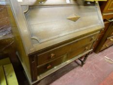 Two drawer writing bureau