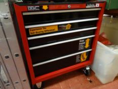 Excellent Halford Professional five drawer mobile metal toolbox and contents
