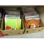 Two boxes of LP records