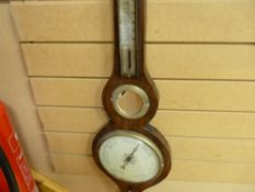 Rosewood encased onion head banjo barometer (for restoration)