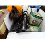 Box of various electrical items etc E/T