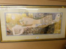 After GUSTAV KLIMT nicely framed and mounted print - 'The Lovers'