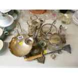 Mixed selection of vintage EP and brassware