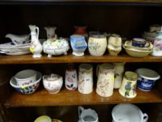 Large parcel of mixed pottery, china and silver lustre etc (top two shelves)