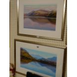 STEVEN JONES limited edition (25/150) coloured print - titled 'Snowdon from Padarn Lake', signed, 27