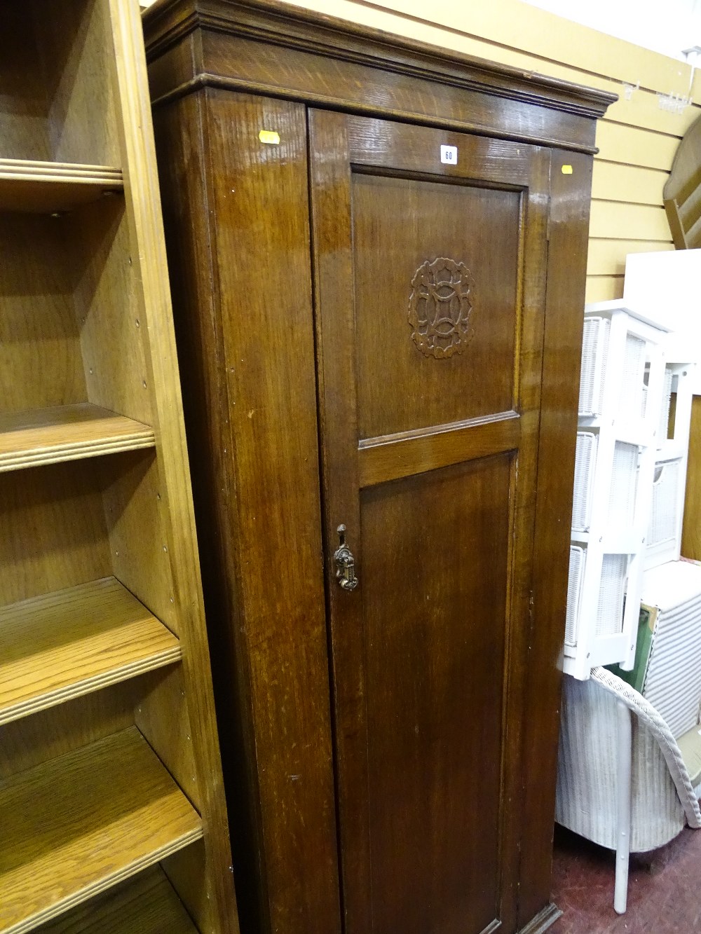 Polished single door hall robe