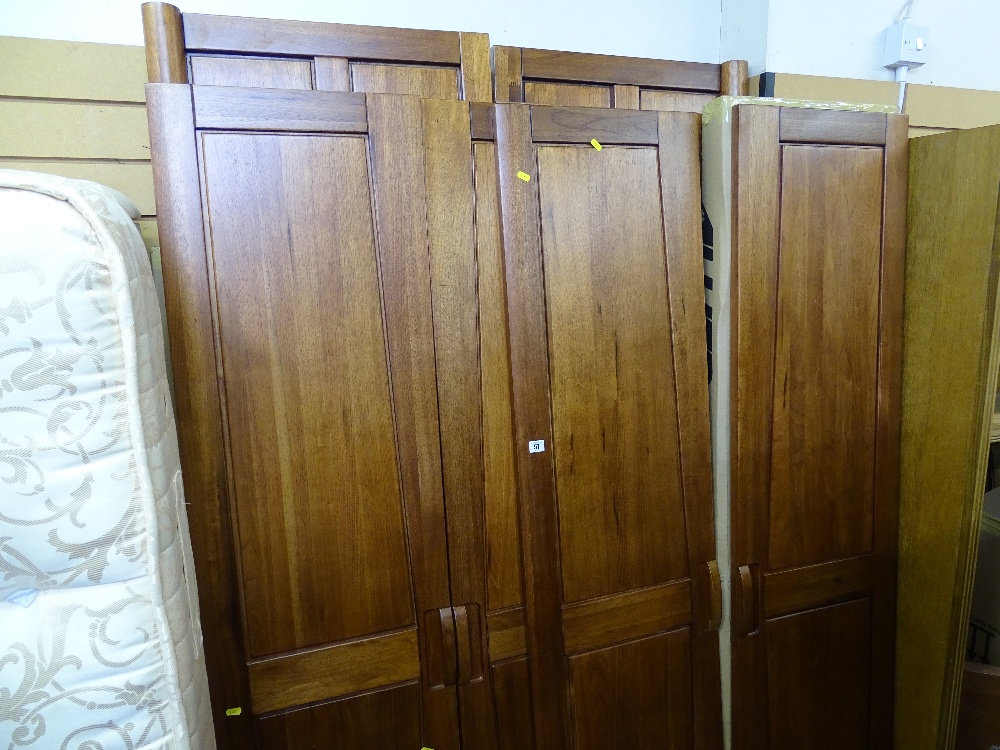 Modern hardwood four door flatpacked wardrobe