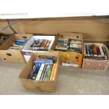 Five boxes of mixed books