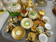 Large parcel of Oriental and gilt coffeeware