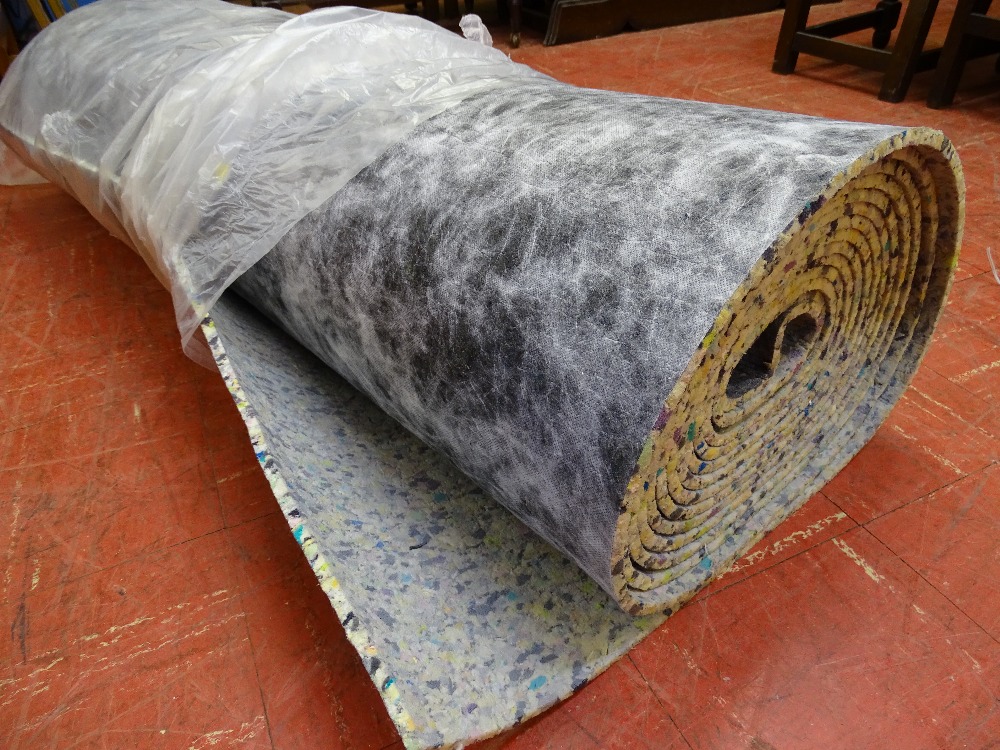 As new roll of 10mm carpet underlay, to cover approximately 18 square yards