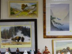 DAVID SHEPHERD coloured limited edition (226/1500) print - 'Hot Springs of Yellowstone', an oil on