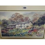 JUDY BOYES coloured limited edition (472/850) print - cottages 'Daffodil Time' etc