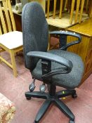 Black office chair with rise and recline facility