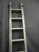 Two section aluminium extending ladder