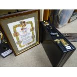 Well maintained executive suitcase and a limited edition MEIRION ROBERTS tribute print to Cynan