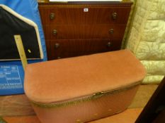 Chest of four drawers and a loom style ottoman