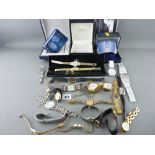 Collection of lady's and gent's wrist and pocket watches along with empty boxes for Longines and