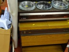 Ekco hostess trolley and a Phillips tabletop food warmer, ironing board etc E/T