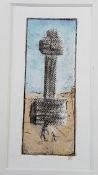 PAUL WAITE framed etching - 'Tower', 35 x 45cms Part of a series depicting Towers in the landscape