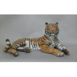 SALLIE WAKELY raku fired ceramic - 'Tiger', 9 x 19 x 11 inches www.salliewakley.co.uk