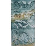 SU WALLS unframed collagraph - 'The Sea & The Edge 2', 31 x 46cms www.artweb.com/artists/