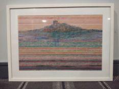 JOHN FREDERICK COOPER framed felt pen on card - 'Mwmbwls, Abertawe / Mumbles, Swansea', 14 x 21