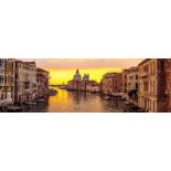 JONATHAN MARSH limited edition (6/10) panoramic canvas print - 'Grand Canal Venice', signed with Ce