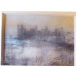 WILLIAM SELWYN framed watercolour, charcoal & pastel - 'Caernarfon Castle', 13 x 10 inches