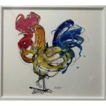 PENELOPE TIMMIS framed ink & crayon - 'Walter', 26 x 36 inches Walter - another one of Penelope