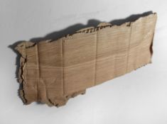 BOURDON BRINDILLE oak wall-hung sculpture (inc. fittings) - 'Change?', 29 x 14cms www.