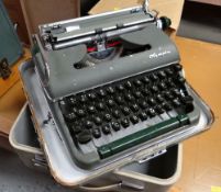 Vintage cased 'Olympia' typewriter
