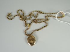 A 9ct gold pendant & chain, 13 grams approx.