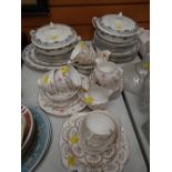 Collection of various patterned Staffordshire tea & dinnerware