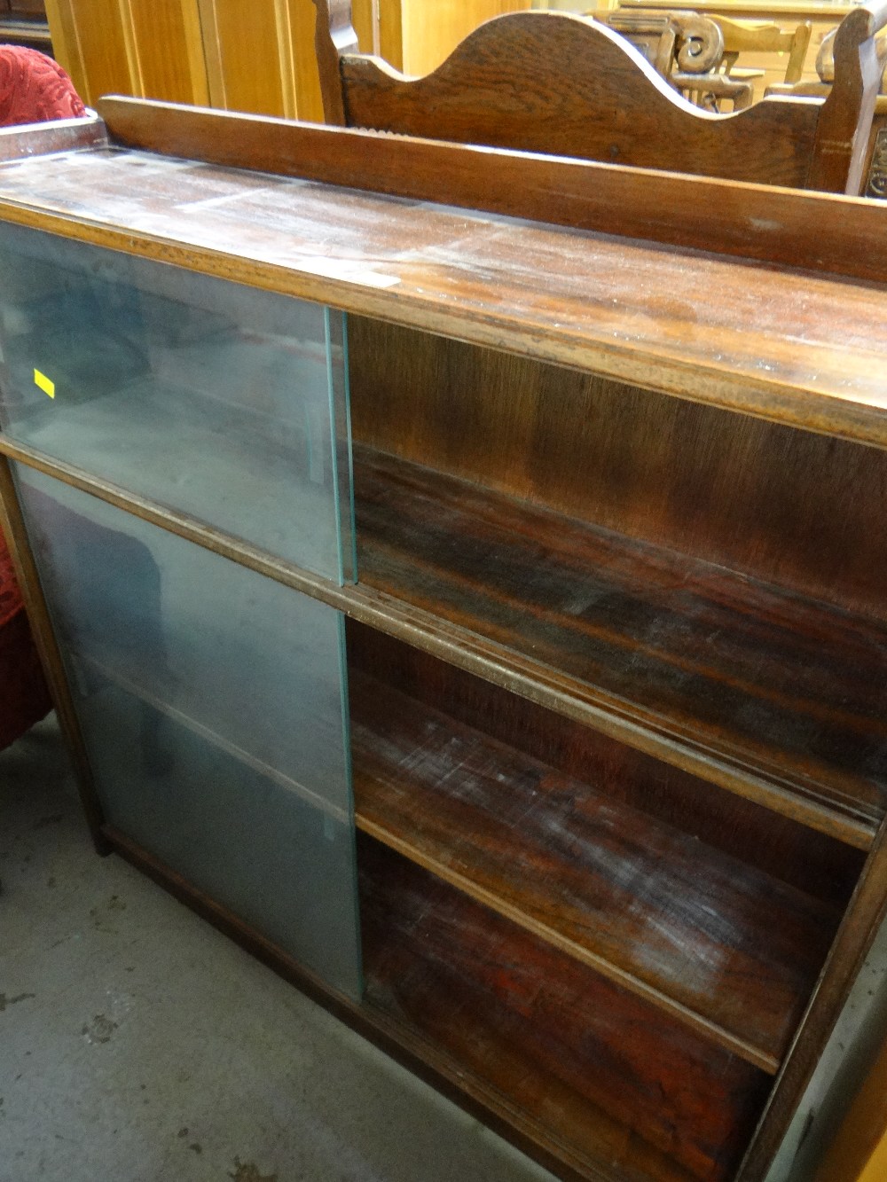 A sliding door bookcase